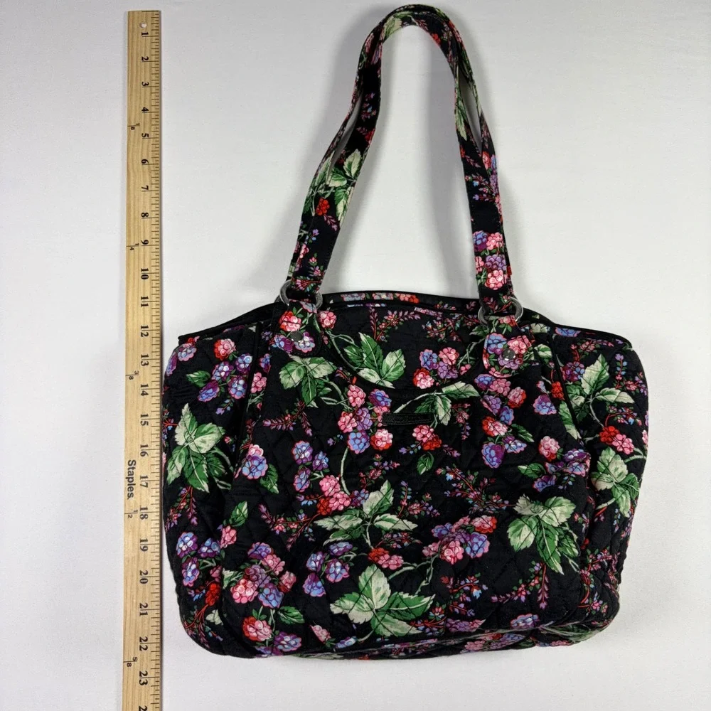 Vera Bradley Glenna Satchel Berry Burst Floral Quilted Shoulder Bag Cottagecore